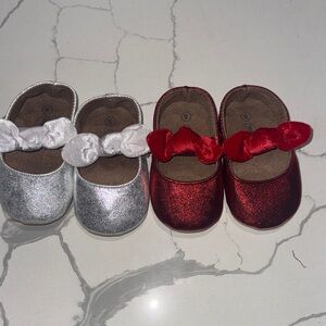 Two Pair Girls Baby Toddler Myggpp Glitter Shoes 5
